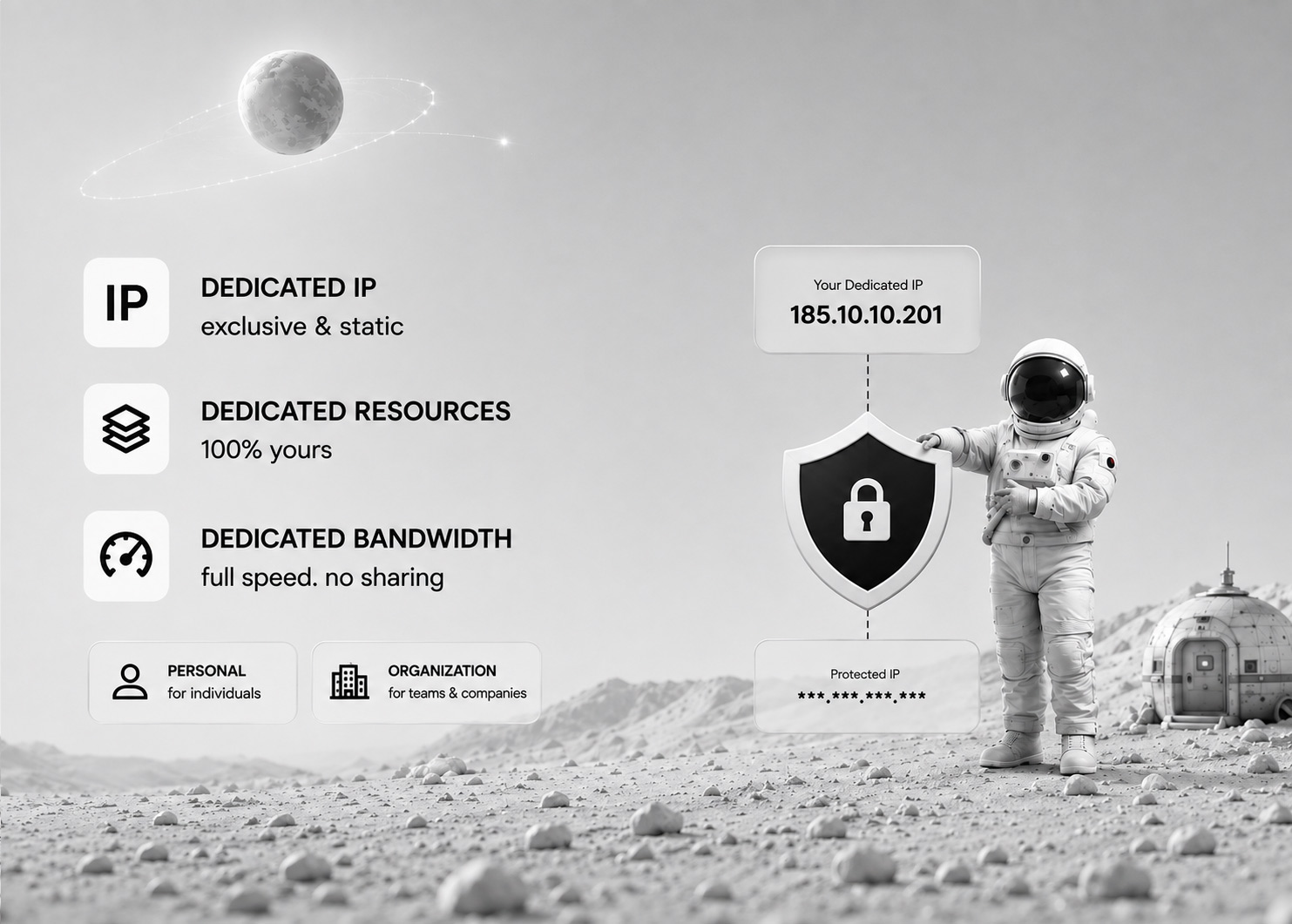 Dedicated IP address illustration