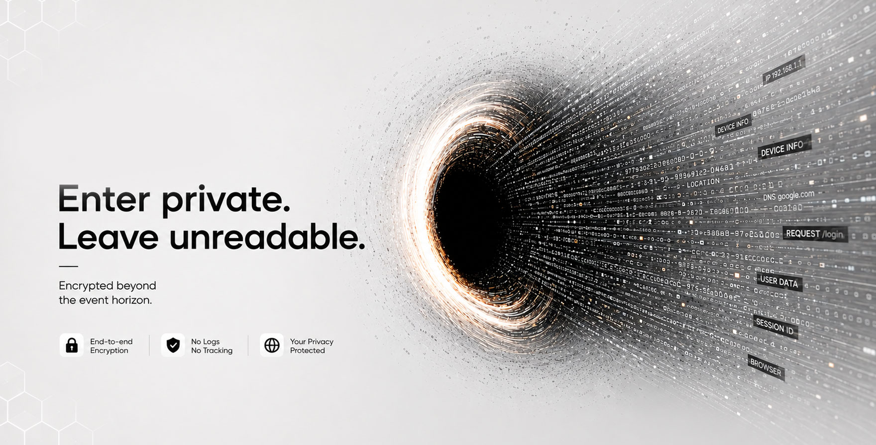 Encrypted VPN tunnel illustration